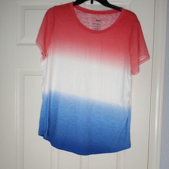 SonomaGoodsForLifeTheEveryDayTeeXL CottonBlendShortsl ColrBlockdWomen's T-shirt. - Picture 1 of 8